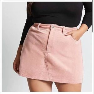 Forever 21 pink corduroy skirt